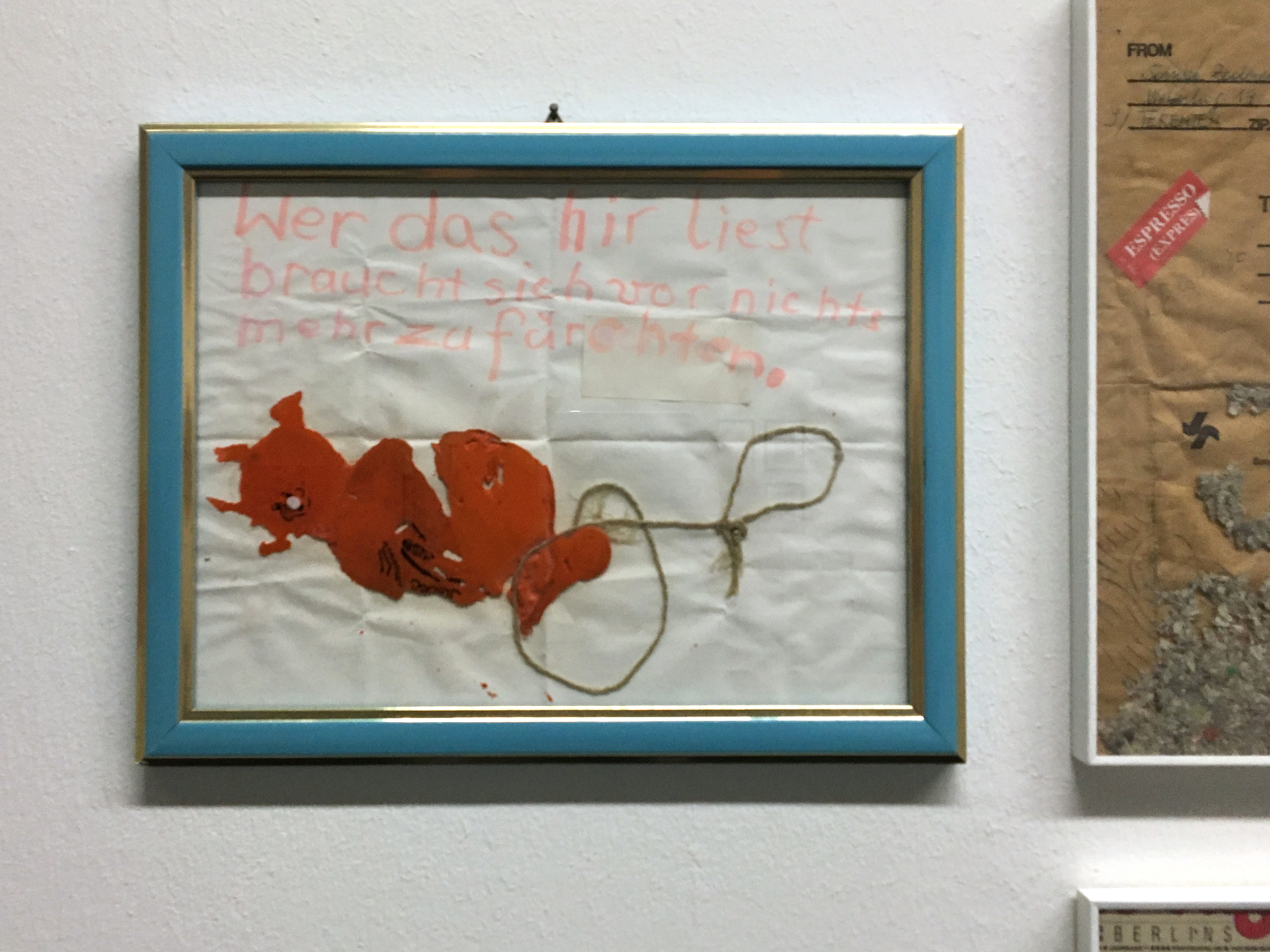 View of the exhibition »Nanni Balestrini. Wer das hir liest braucht sich vor nichts mehr zu fürchten«