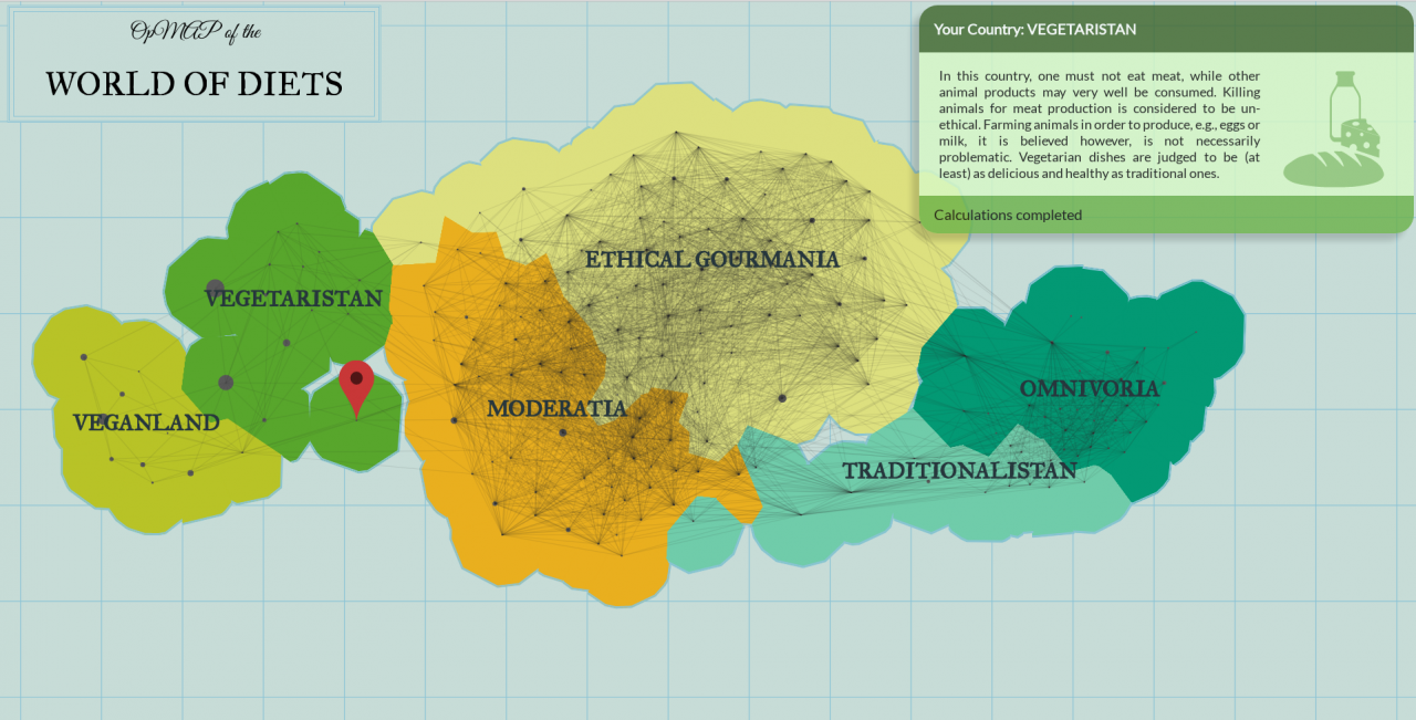 Illustrated map: World of Diet