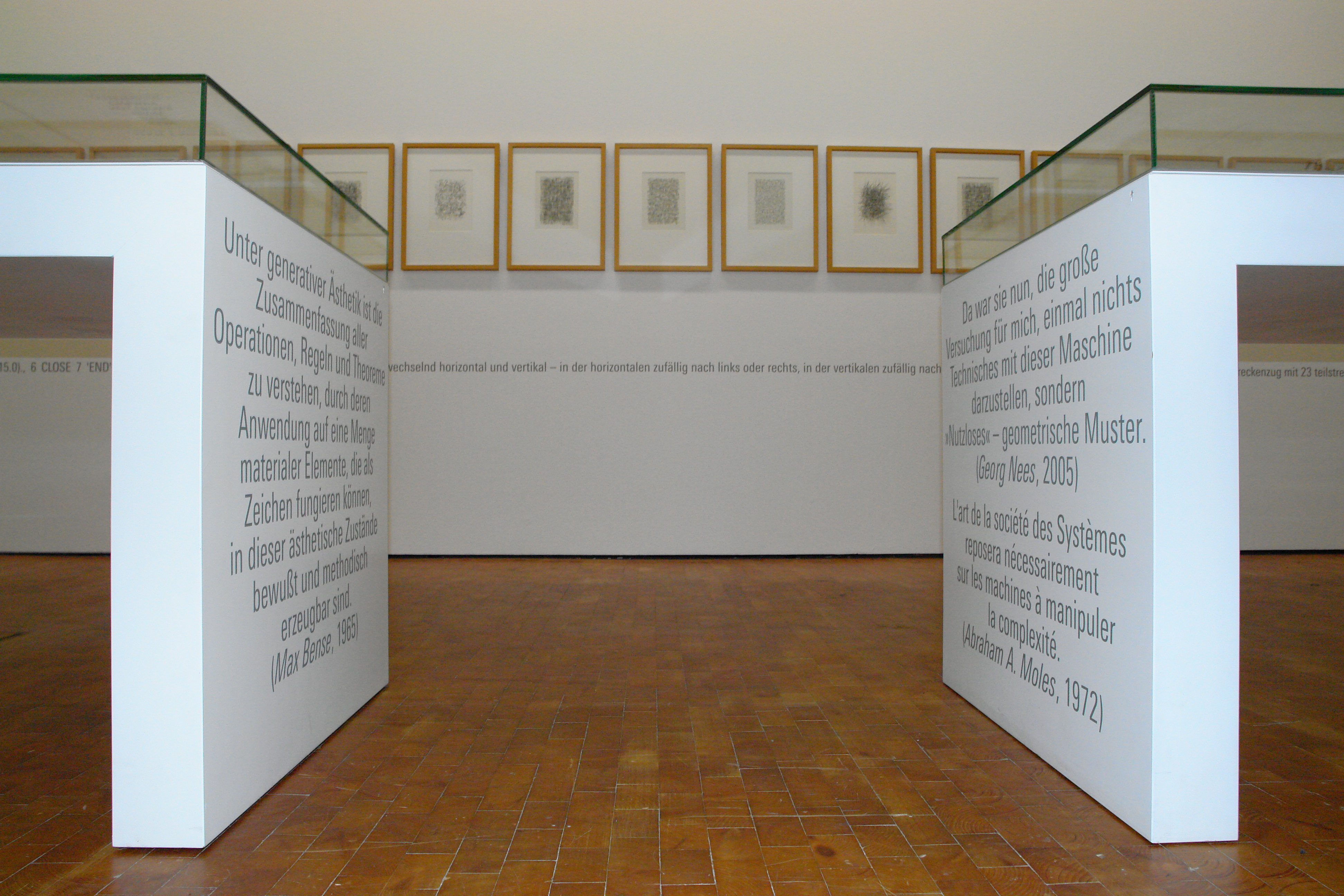 Exhibition view "Georg Nees: The Great Temptation"