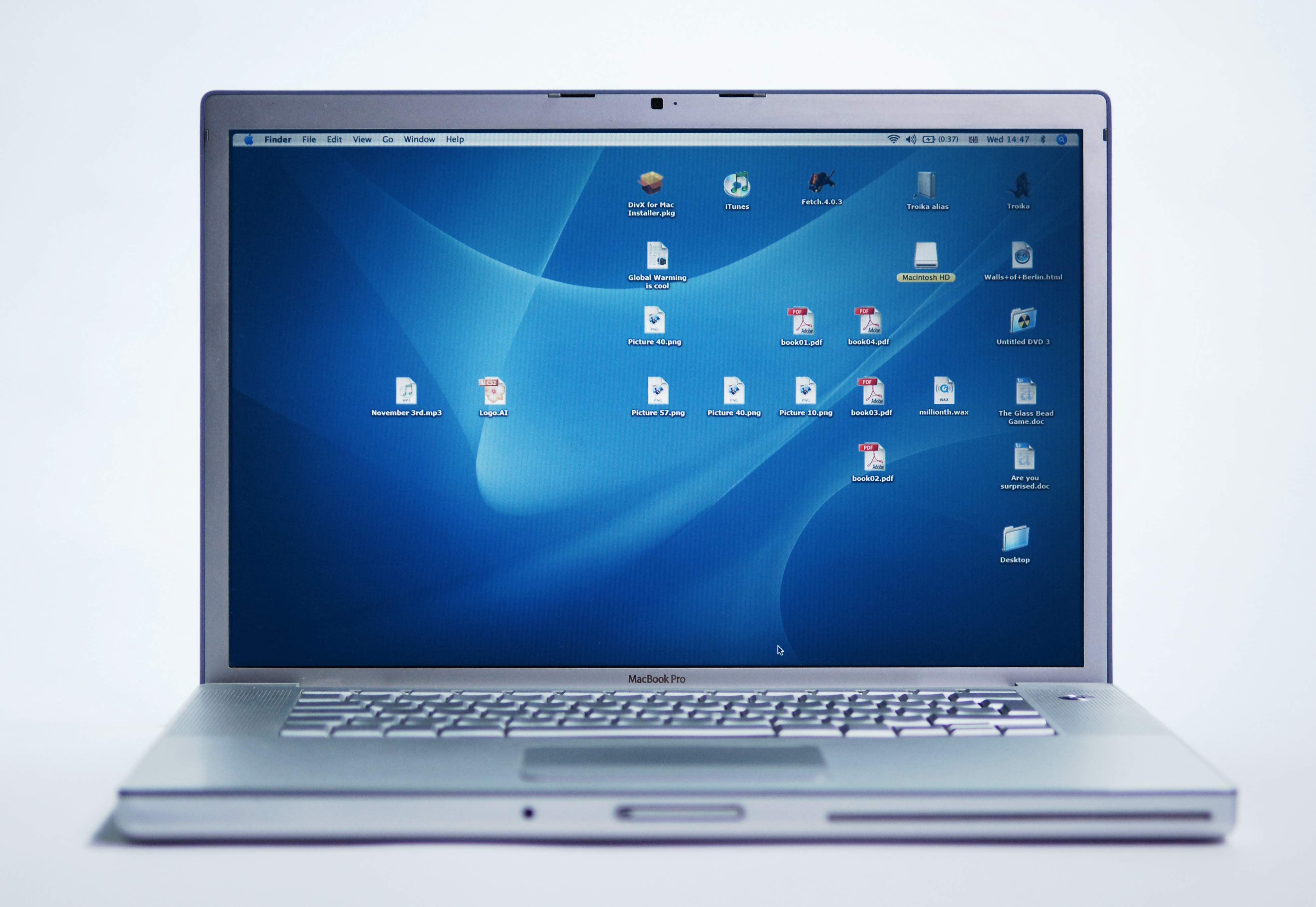 Zu sehen ist der screen eines geöffneten Mac Laptops. 