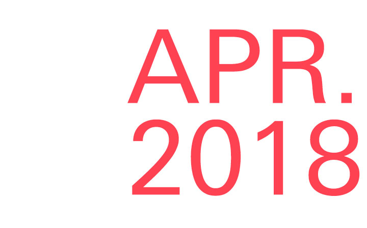 Lettering »Apr. 2018«
