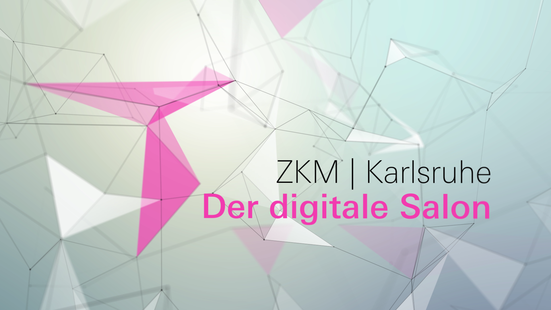 A still image with the words »ZKM | Karlsruhe. The Digital Salon«