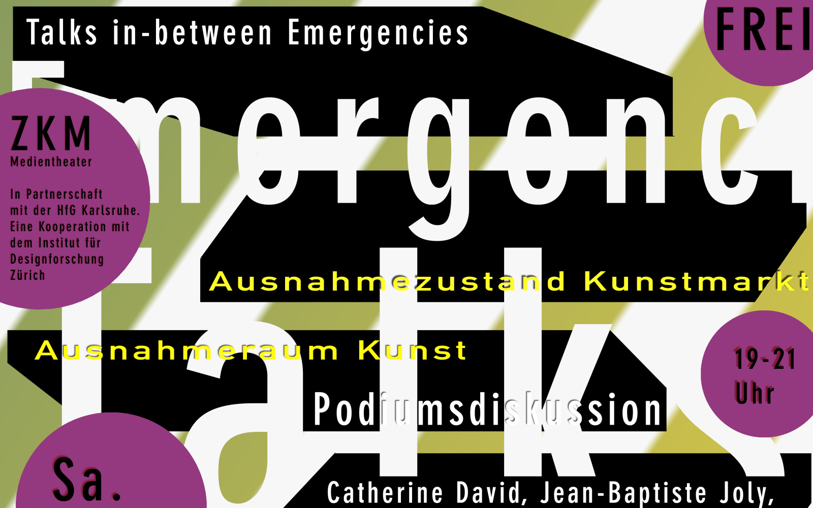 Poster of the converence »Talks in-between Emergencies«