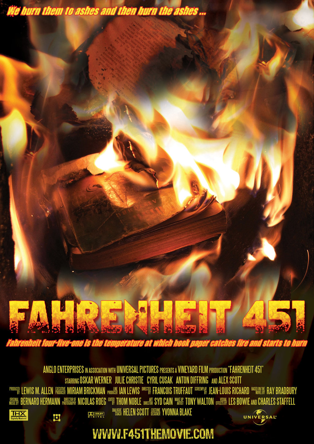 Ein Buch steht in Flammen