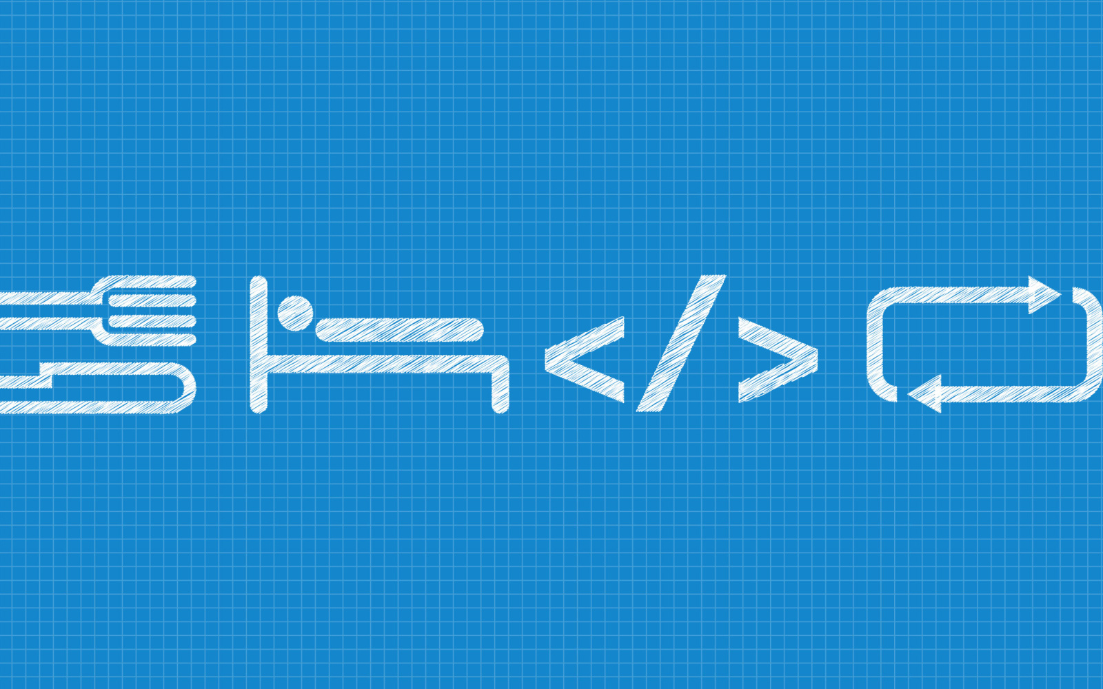 Logo der Gulaschprogrammiernacht (GPN) 2016: Weiße Schrift auf blauem Grund