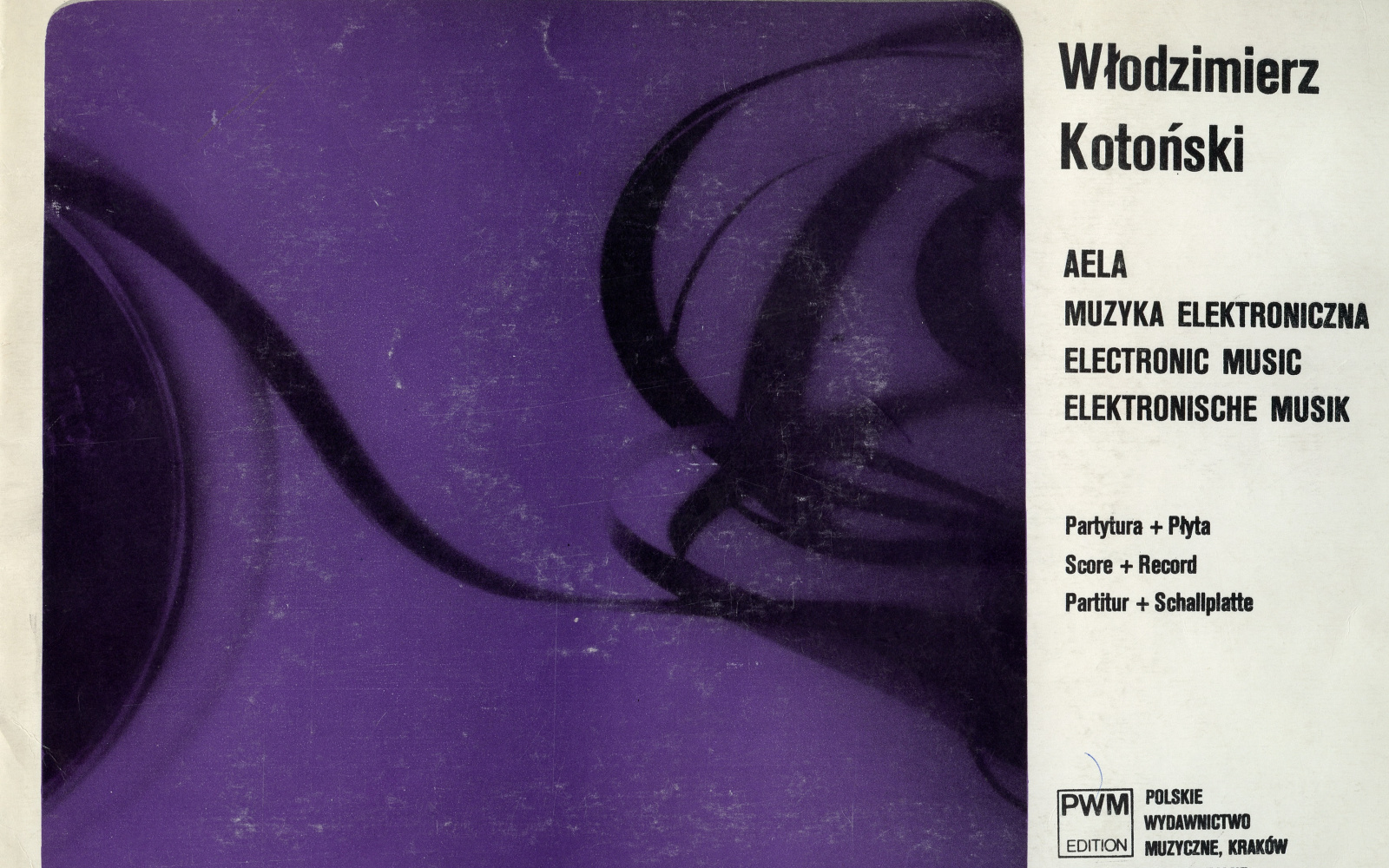 Włodzimierz Kotoński: AELA (1970)  Cover of the publication with the graphic score
