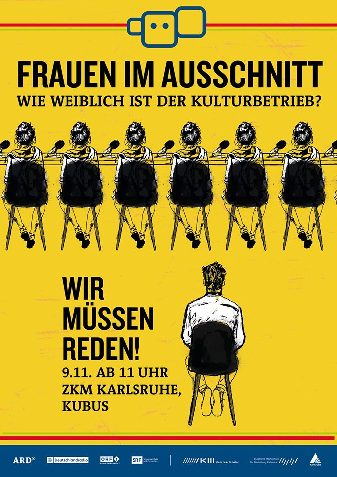 Plakat des Thementags »Frauen im Ausschnitt« bei den ARD Hörspieltagen.