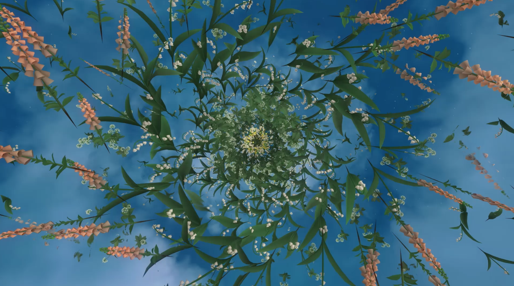 Floral structure in circular form