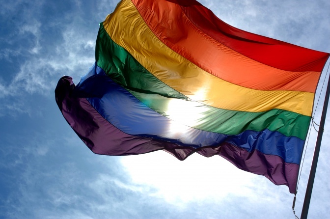 The symbol of the lesbian and gay movement – the standard arch flag