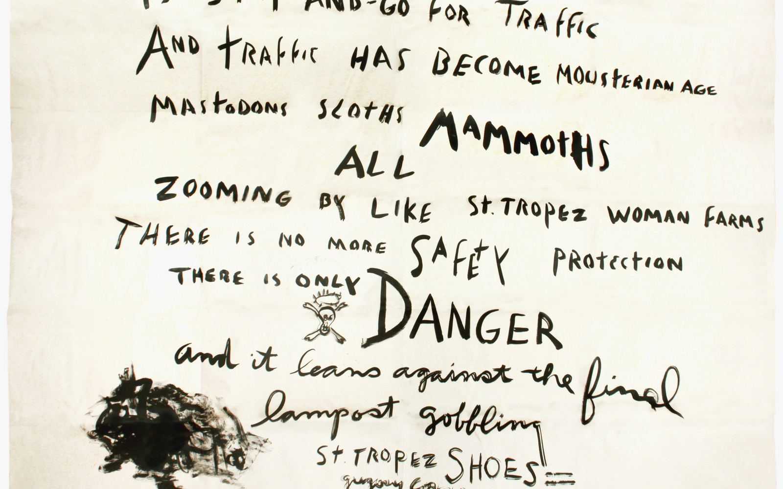 Corso, Grégory 'There is No More Street Corner...' ,1960 Poem, unpublished manuscript. / © DR photo: © Archives Jean-Jacques Lebel Poem, unpublished manuscript.