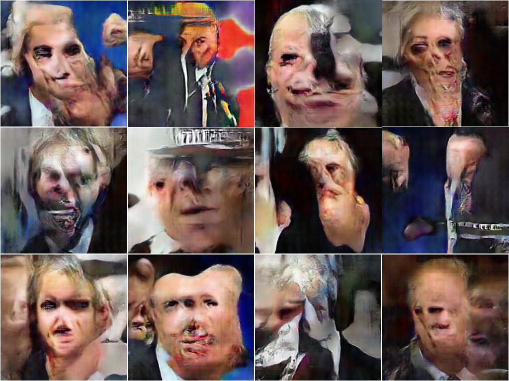 Eine Collage mit verschwommenen Portrait-Fotos