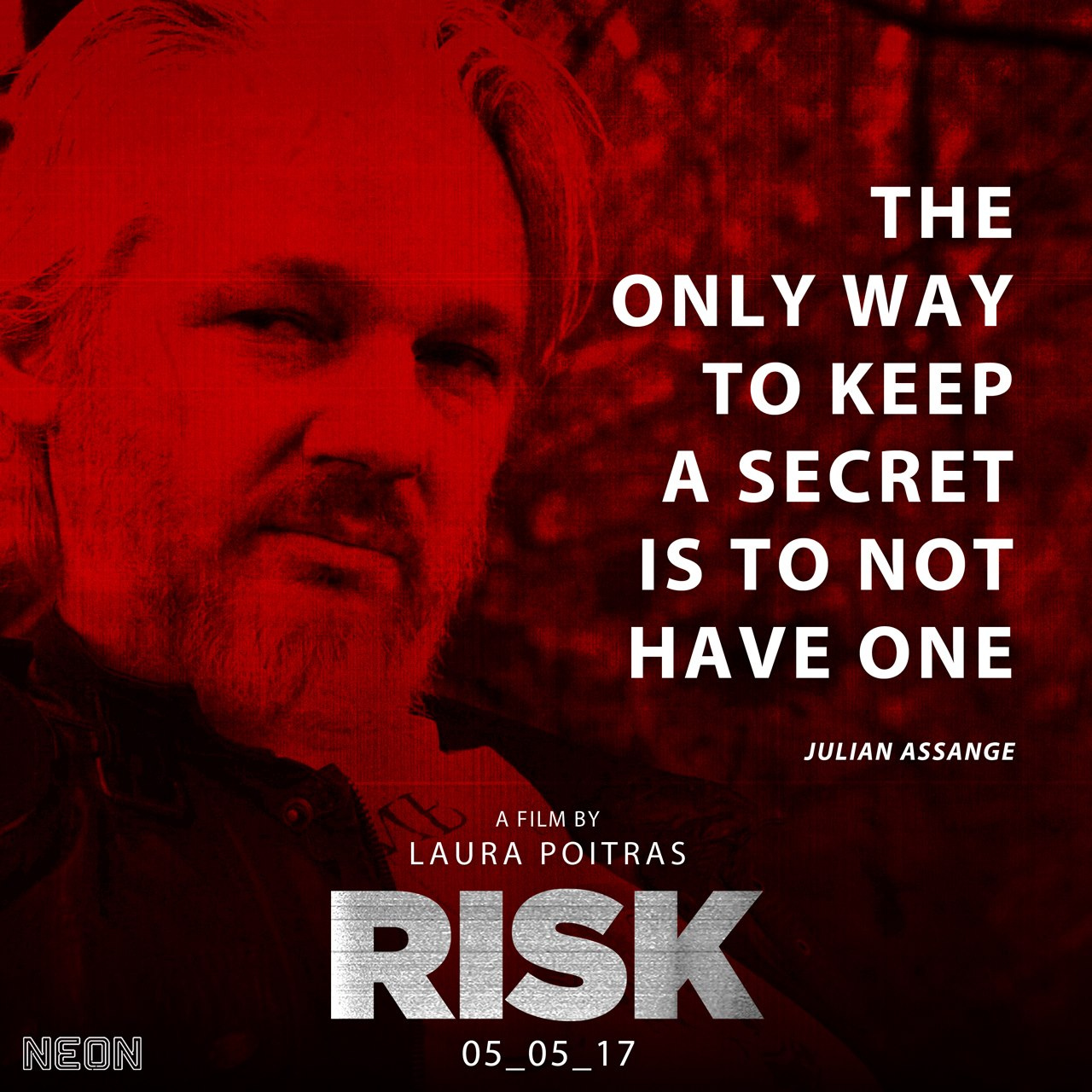 Poster of the film »Risk« about Julian Assange