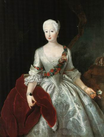 Zu sehen ist ein Gemälde der Prinzessin Anna Amalia von Preußen.