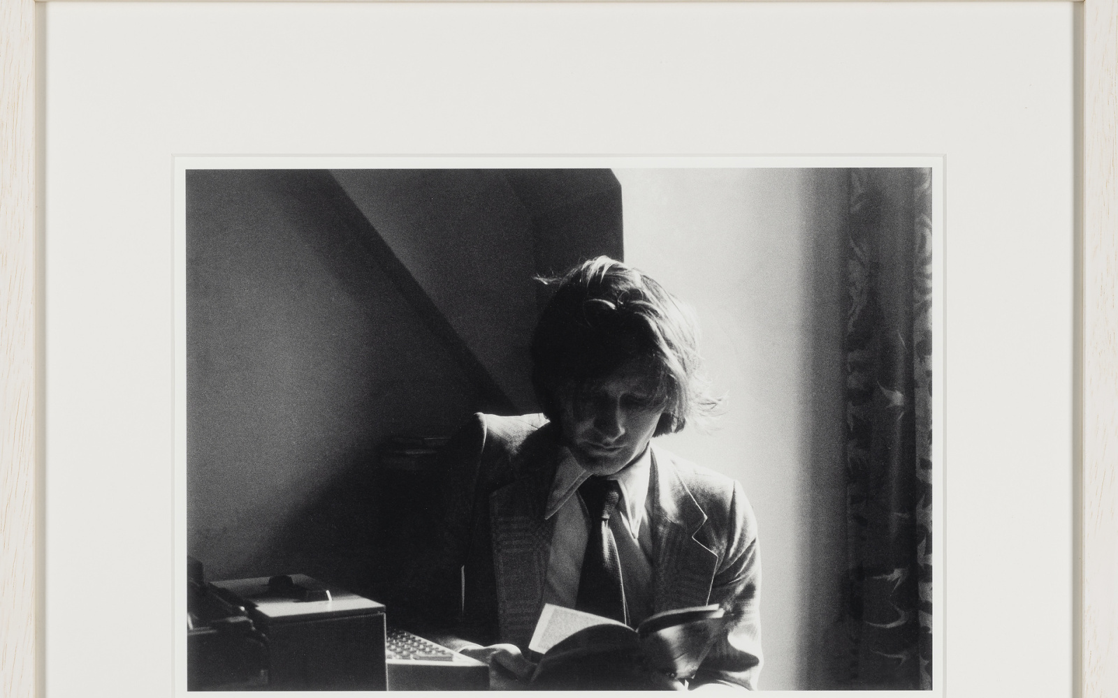 Ian Sommerville, mathematician, close friend, and collaborator of Burroughs and Gysin during their 1960s’ Paris, Tanger and London activities, sitting at WSB’s writing desk in apartment #18 at Dalmeney Court, in March 1973