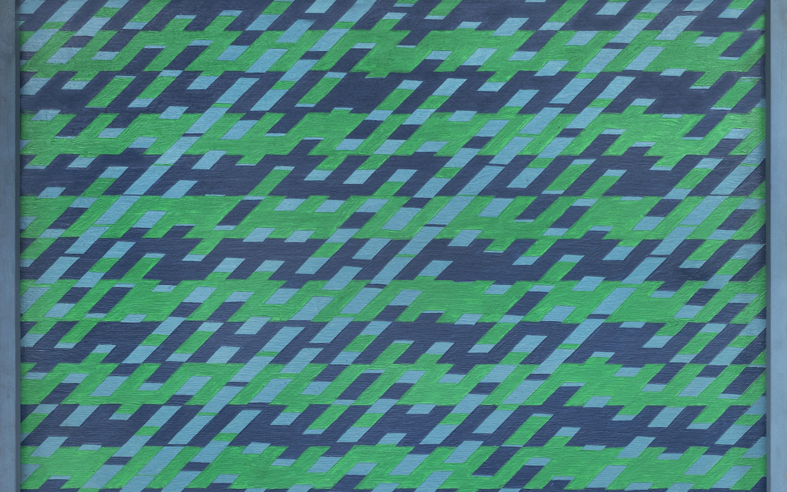 horizontale und diagonale reihe in blau und grün