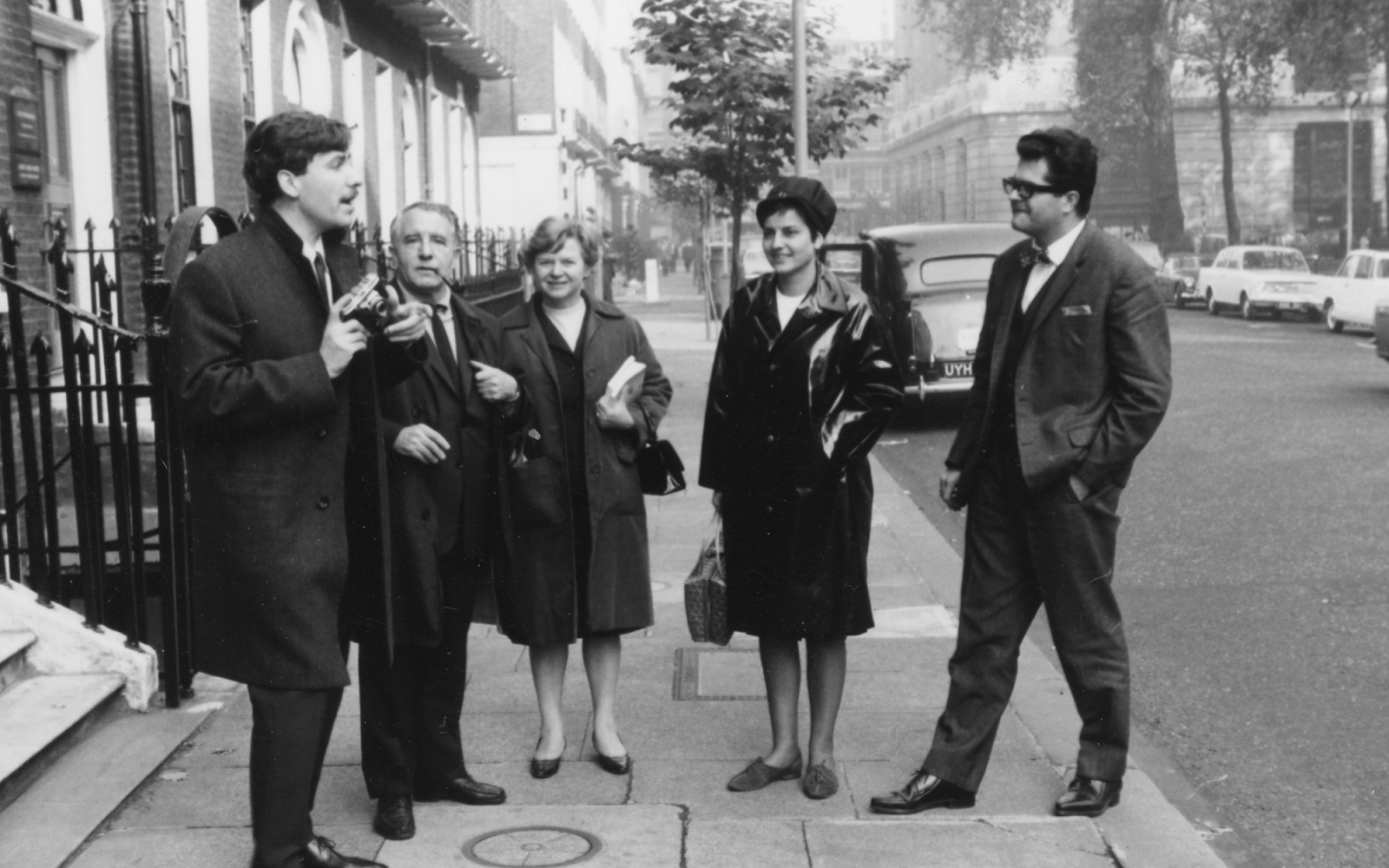 Hansjörg Mayer, Max Bense, Elisabeth Walther-Bense, Solange Magalhães, Haroldo de Campos, ca. 1966