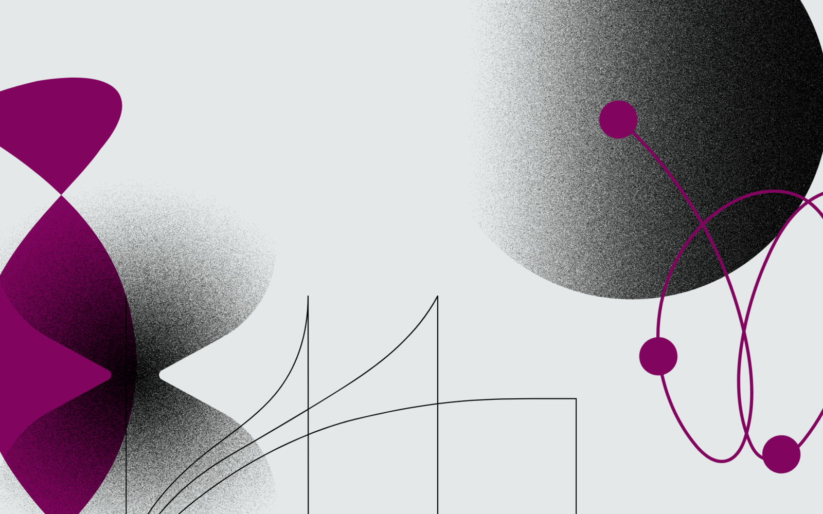 Zu sehen sind verschiedene Formen in Schwarz und Violett.