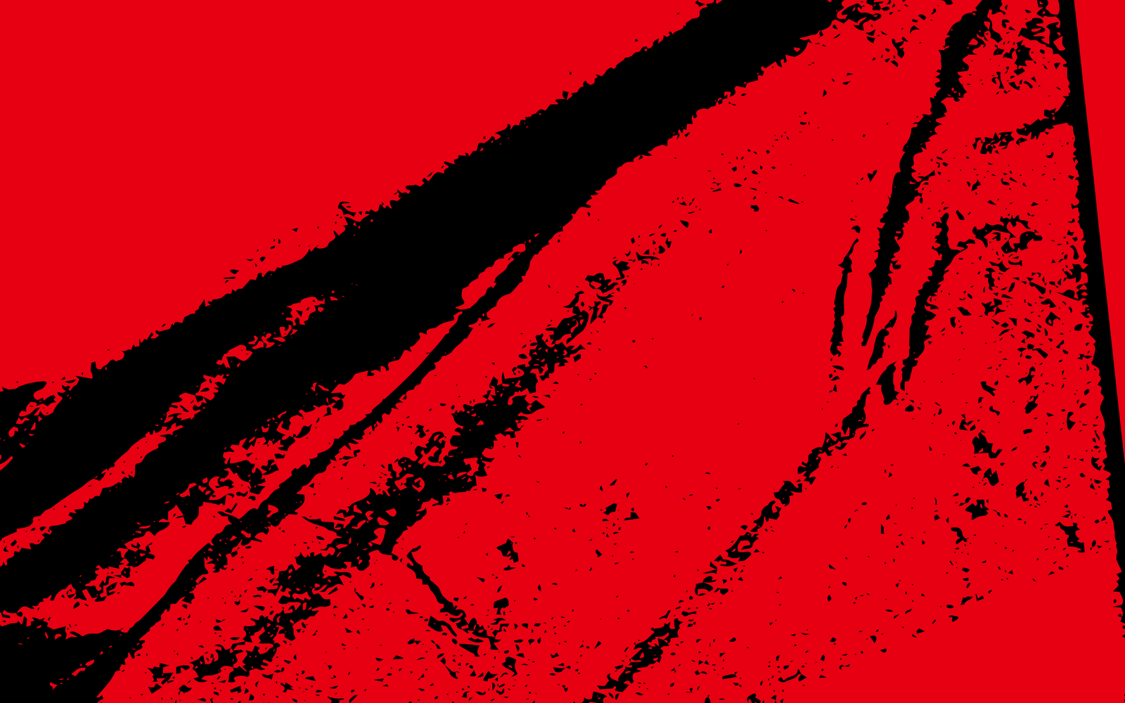 Zu sehen ist ein abstraktes Bild in Rot und Schwarz.