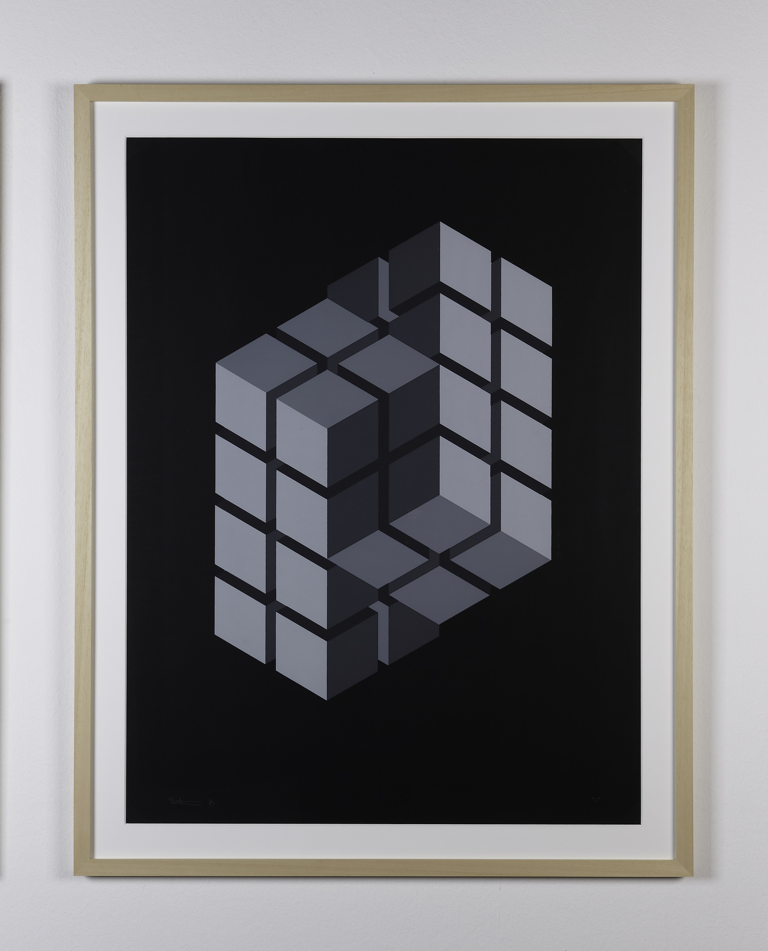Impossible Figure (Grey Cubes)