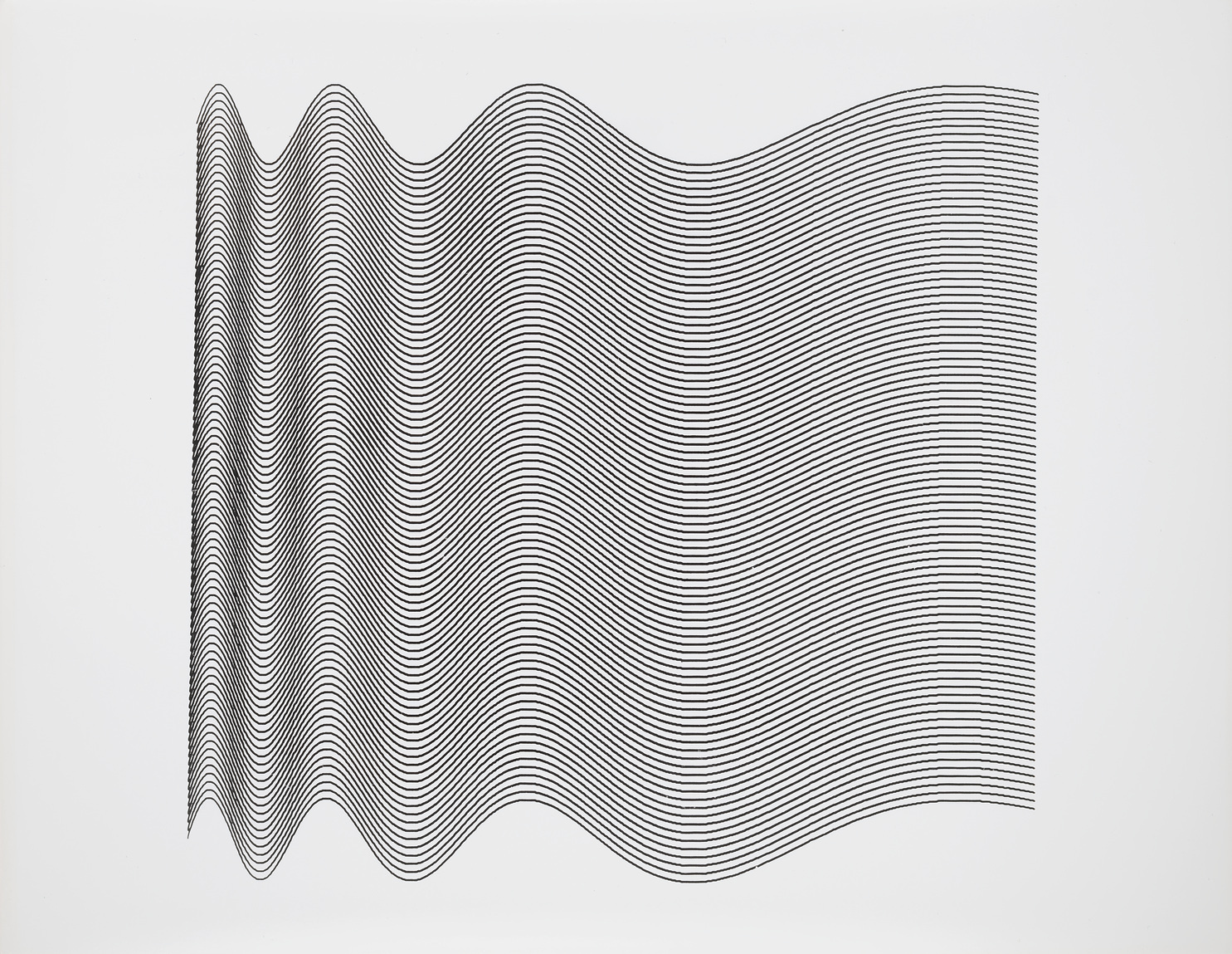 Ninety Parallel Sinusoids with Linearly-Increasing Period