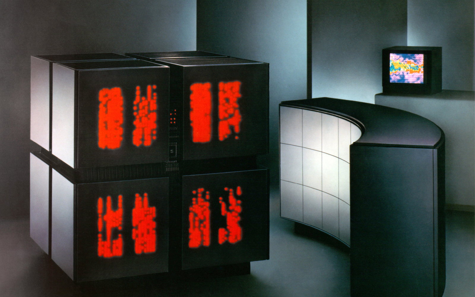 Connection Machine CM-2 (links) und DataVault (rechts).