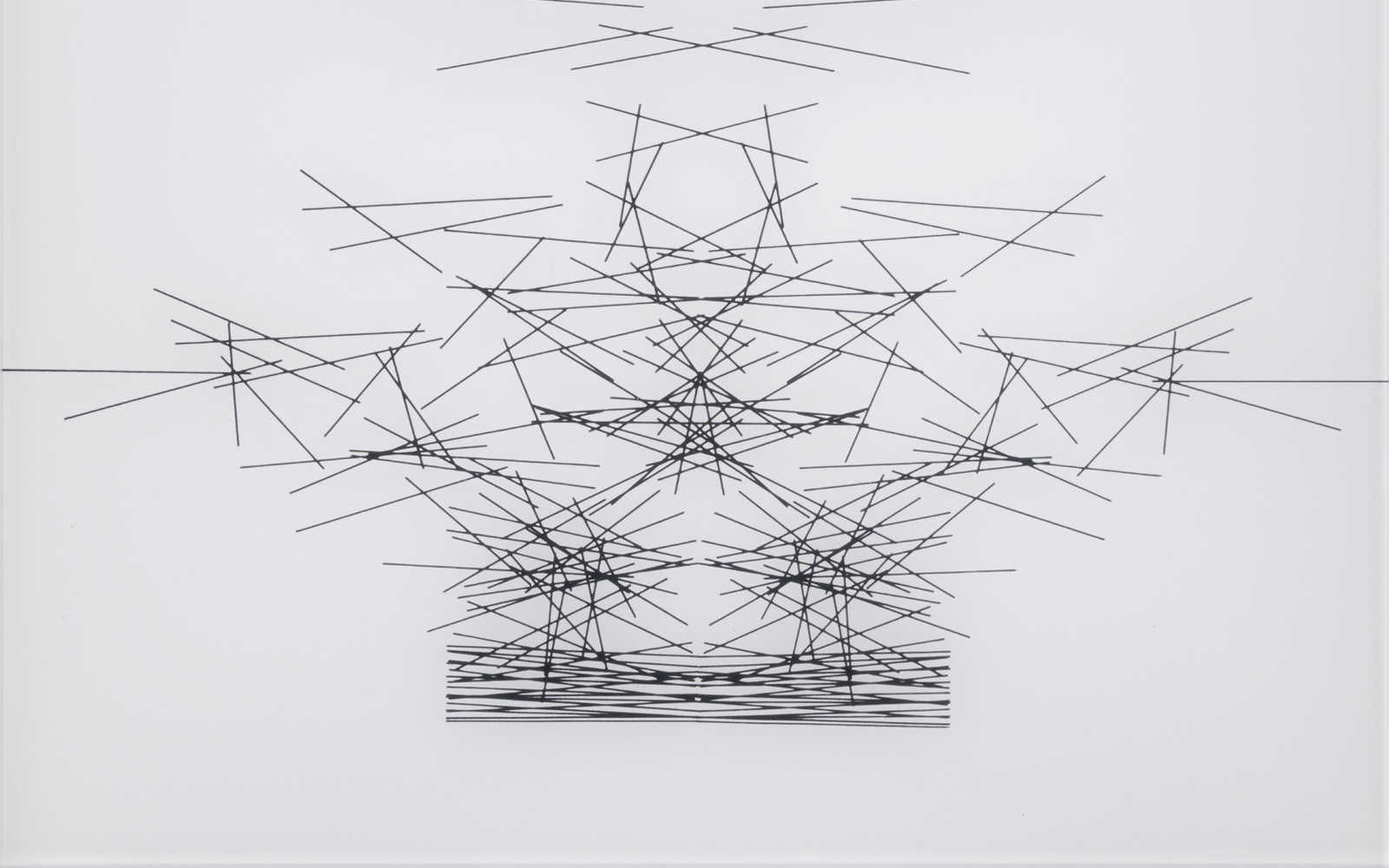 Random superposition and explosion of straight lines