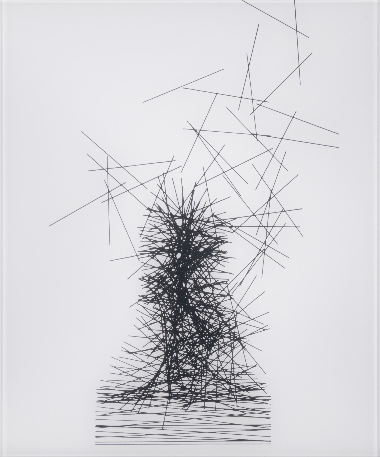 Random superposition and explosion of straight lines