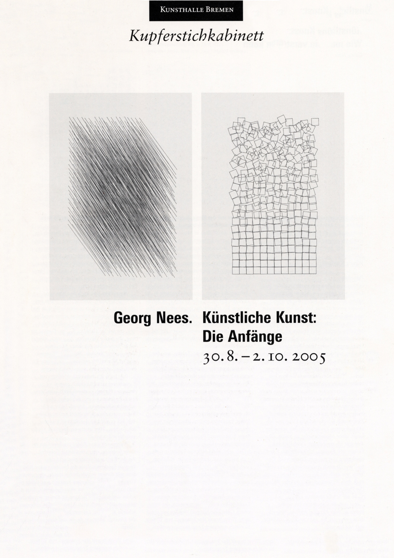 Cover of the publication »Georg Nees: Künstliche Kunst. Die Anfänge«