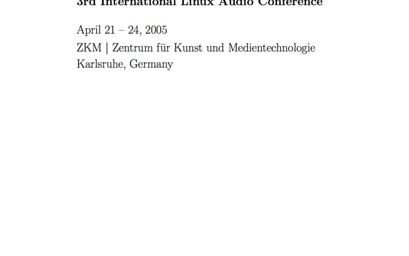 Cover der Publikation »LAC2005 Proceedings«