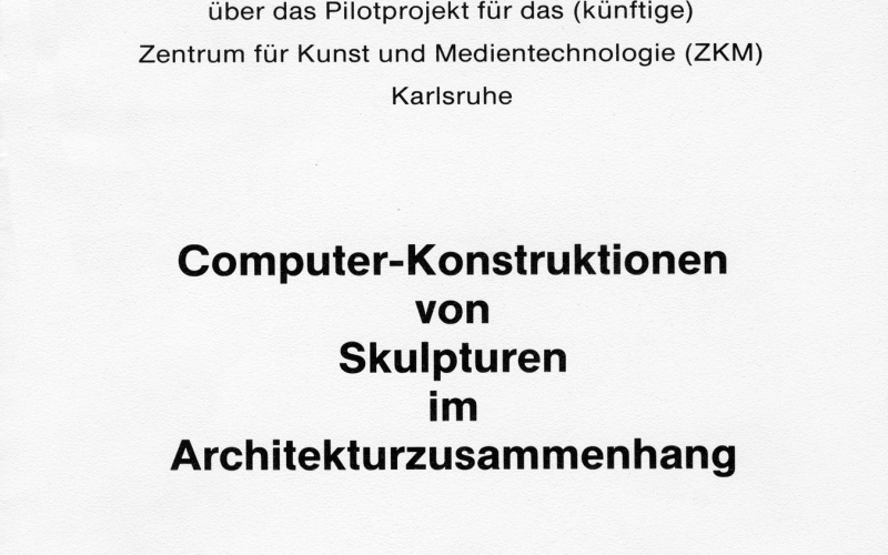 Cover of the publication »Computer-Konstruktionen von Skulpturen im Architekturzusammenhang«