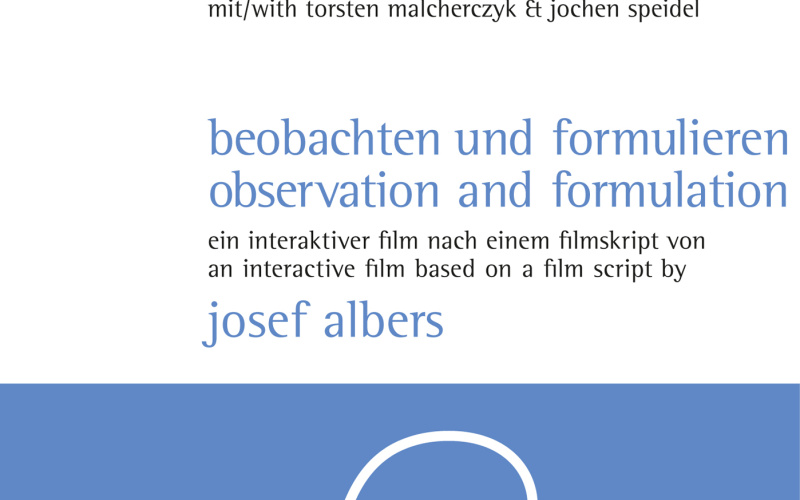 Cover of the publication »Beobachten und formulieren / Observation and Formulation«