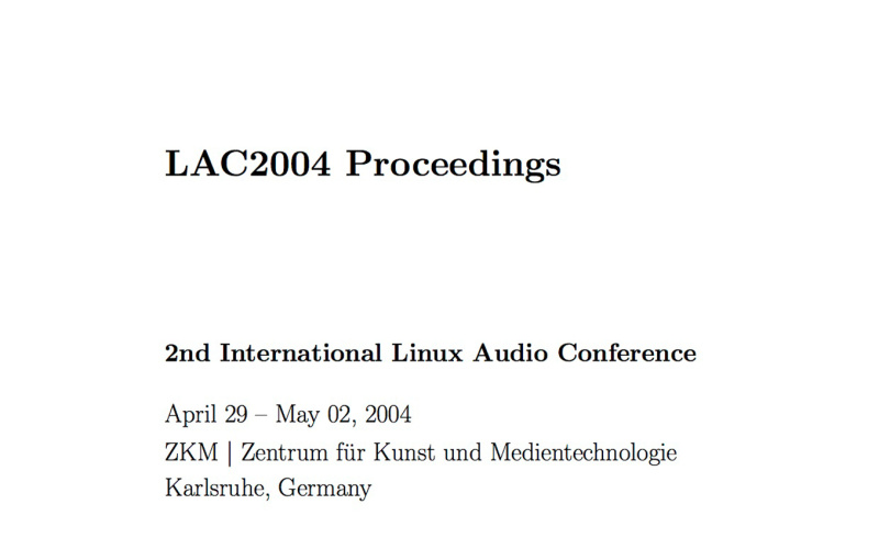 Cover der Publikation »LAC2004 Proceedings«