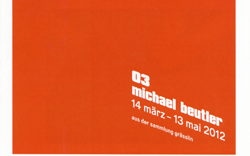 Cover of the publication »Sensor. Zeitraum für junge Positionen. 03 Michael Beutler«
