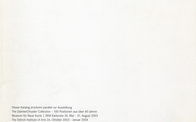 Cover of the publication »Die Skulpturen. The DaimlerChrysler Collection. 100 Positionen aus über 60 Jahren«