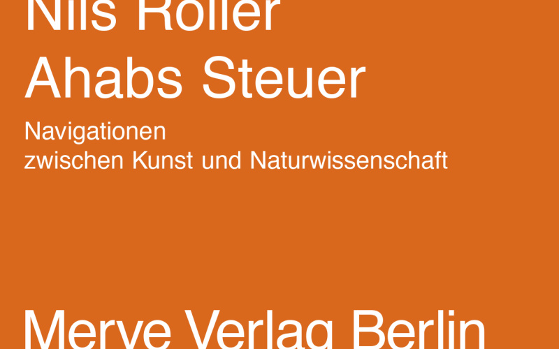 Cover of the book »Ahabs Steuer« by Nils Roeller: white text, orange background