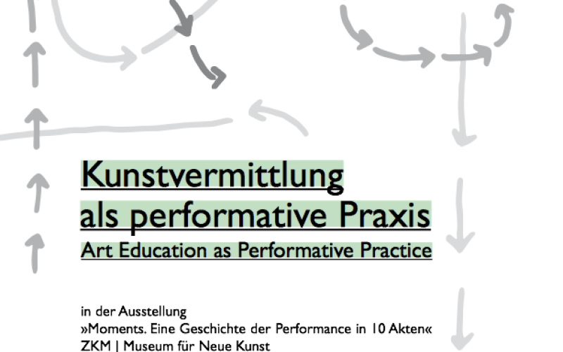 Cover of the brochure »Kunstvermittlung als performative Praxis«