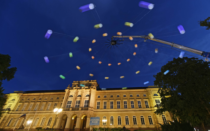 lightning Circles in front of the museum of natural history Karlsruhe