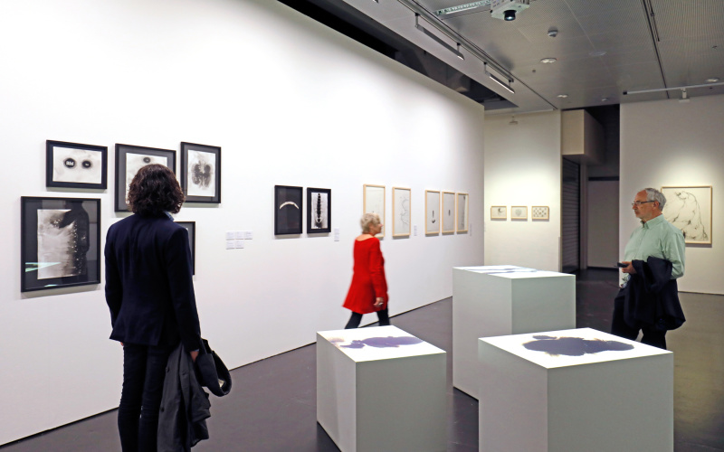 Visitors of the opening of the exhibition series »Poetic Expansions«