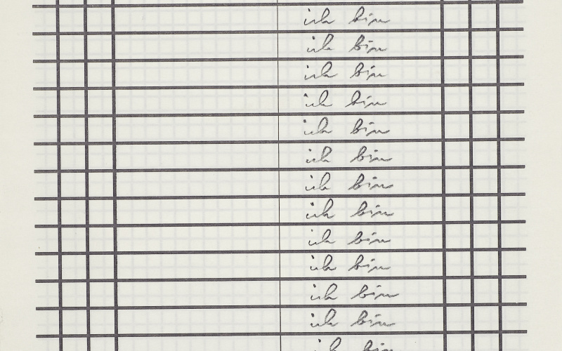 Gerhard Rühm, »aus der Serie SCHRIFTZEICHNUNGEN« - strafarbeit