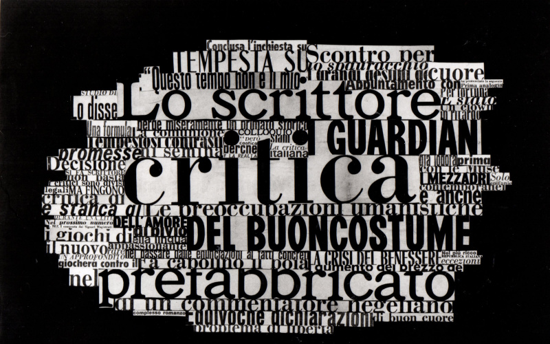 Nanni Balestrini, »aus der Serie Cronogrammi« - Lo scrittore