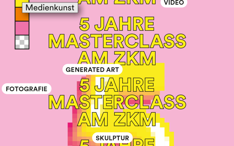 Publication cover with pink background and yellow font