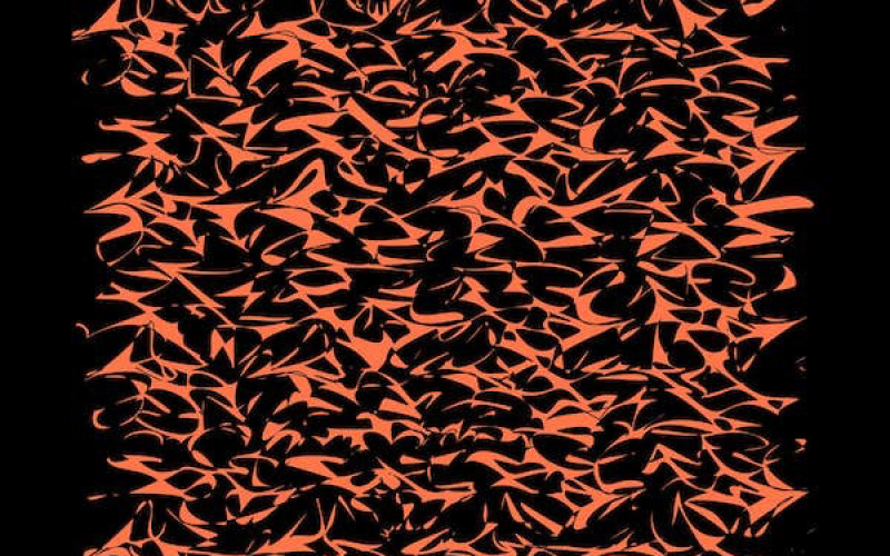 Orange pattern on black background