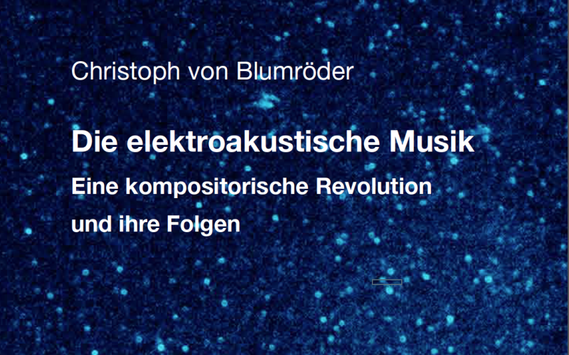 Das Bild zeigt ein Plakat der Veranstaltung »Die elektroakustische Musik und ihre Folgen« 