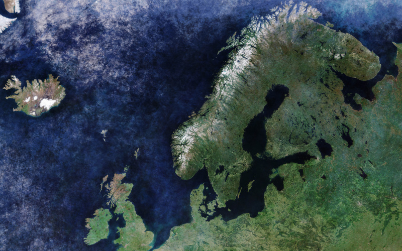 Satellitenbild von Europa