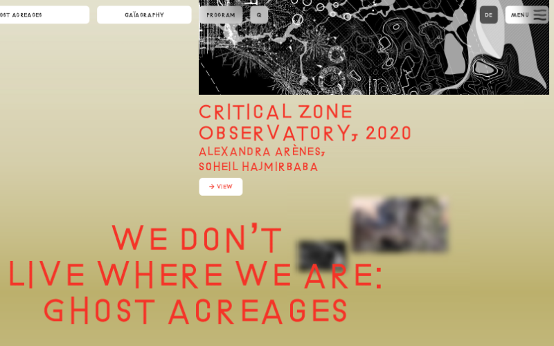 Screenshot »Critical Zones« Ausstellung