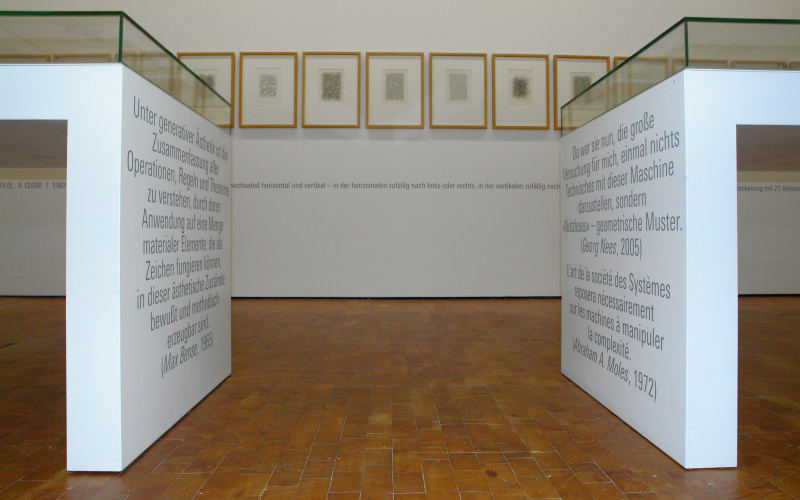 Exhibition view "Georg Nees: The Great Temptation"