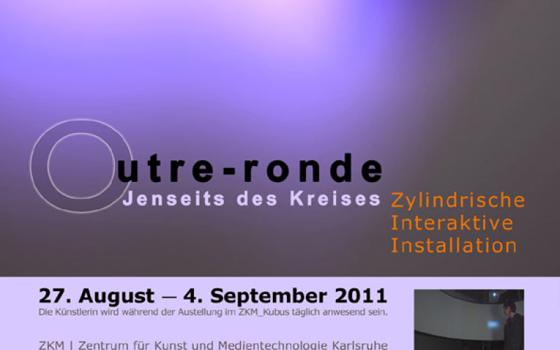 Plakat der Ausstellung »Outre–Ronde | Jenseits des Kreises«, Anna Sarah Le Meur