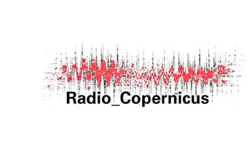 Visualisation of a sound recording, below the words "Radio_Copernicus"