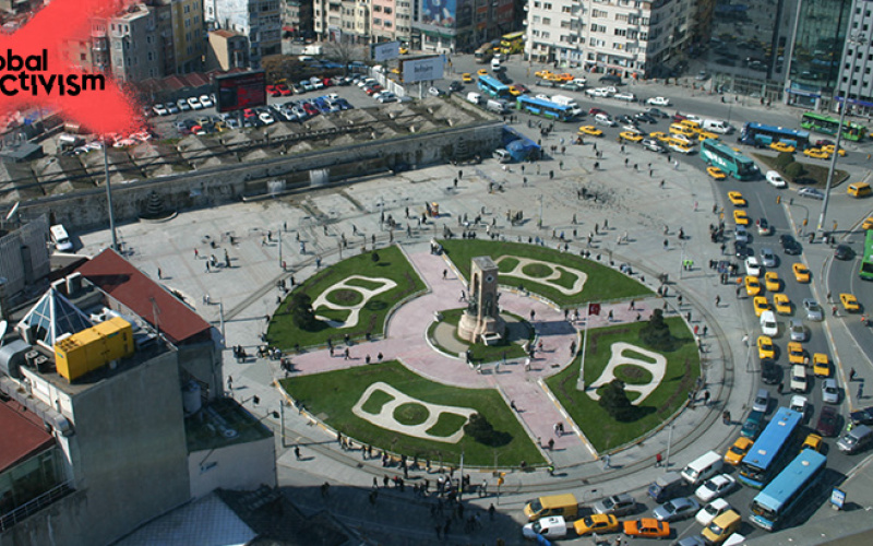 Top view on Taksim Square