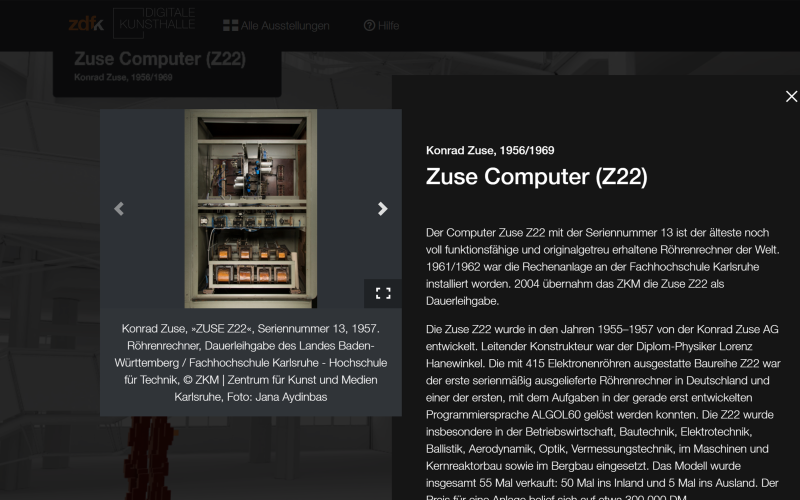Das ZKM in der Digitalen Kunsthalle des ZDF